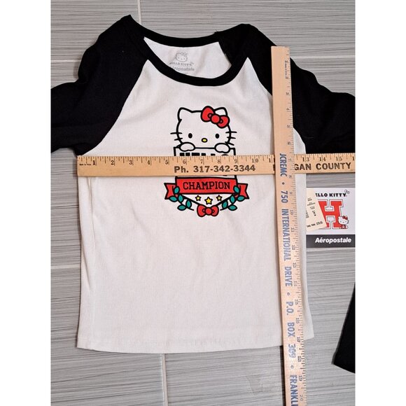 New Hello Kitty Champion Women's Long-Sleeve Raglan T-shirt Aeropostale Size M - Picture 6 of 9